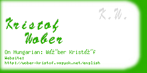 kristof wober business card